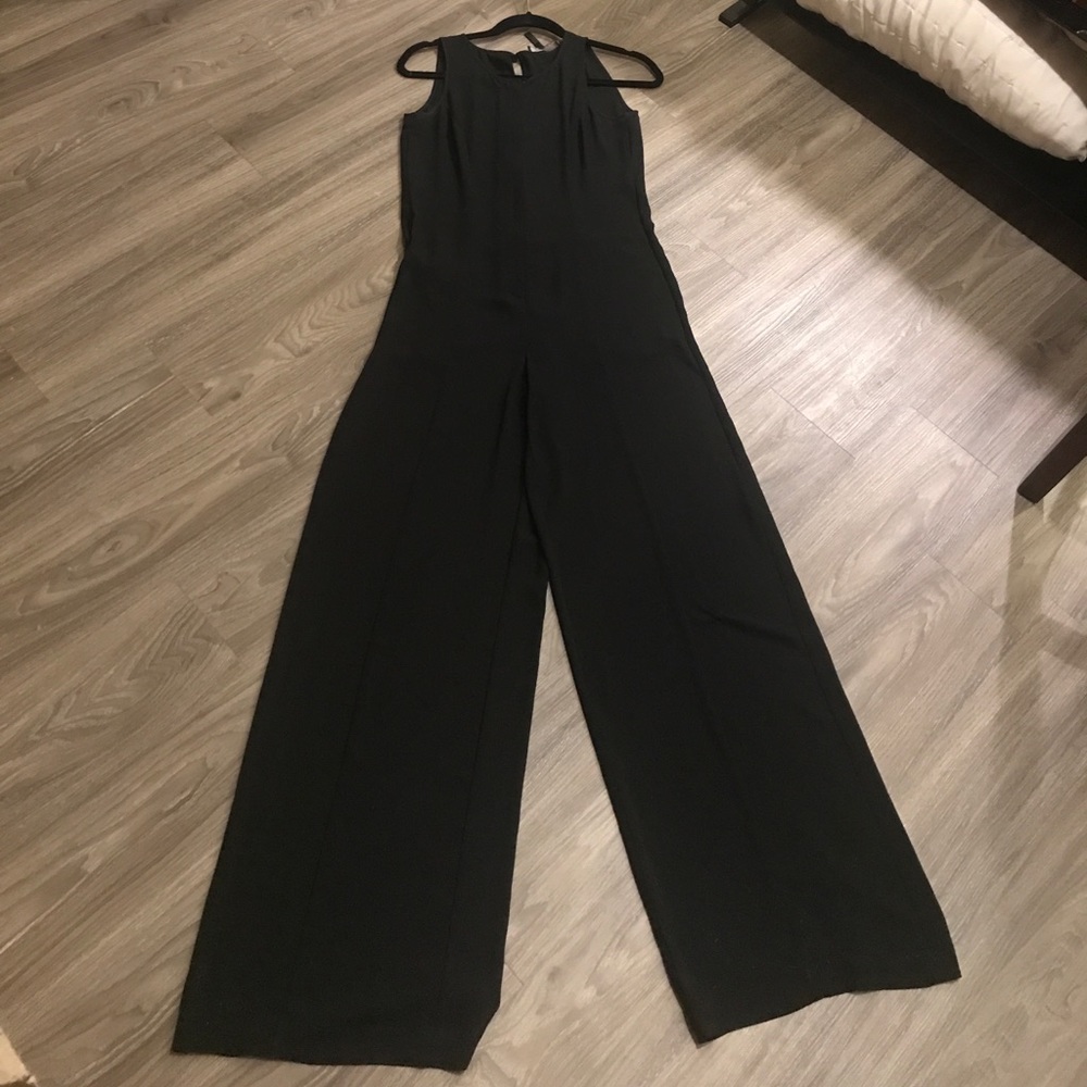 Bcbg maxazria Black wide legged jump suit